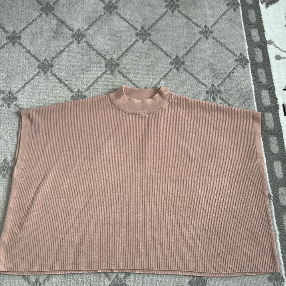 By Together Ribbed Knit Top in Blush Pink